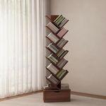 HABABY環安家居樹形實木書架煙霞雪松木34*20*139CM, , large