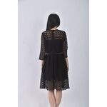 (S) amy s farm質感洞洞黑色洋裝二手衣, , large