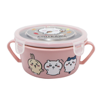 吉伊卡哇-304不鏽鋼雙耳隔熱餐碗-粉-2入, , large