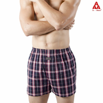 ﹝ 3A-Alliance ﹞格紋平口褲/黑紅格紋, , large