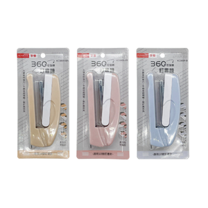 【PENROTE 筆樂】360度可旋轉釘書機 咖