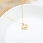 【Angel & Me】Endless love s925 sterling silver 24k gold plated necklace gift, , large
