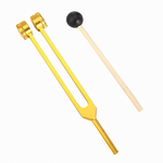 【上手家居】低頻音叉 128Hz 銀色 21.5cm 套裝4件組(音叉/樂器/采耳工具/紓壓), , large