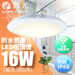 DanceLight microwave induction ceiling light 1-2 square meters 16W dustproof and waterproof IP66 (white light), , large