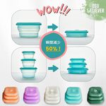 [JC ECO BELIEVER]鉑金食品級矽膠保鮮盒 台灣食藥署合格 保鮮盒 折疊保鮮盒 折疊便當盒 微波保鮮盒 矽膠便, , large