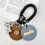 感應磁扣套【4款可選】3.5cm磁扣可用 皮革鑰匙圈 卡套鑰匙圈 感應磁扣鑰匙圈 pu皮革 鑰匙圈 彈簧掛繩 龍蝦扣 伸縮拉繩, , large