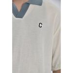 (L) 【范姜彥豐私服】covernat韓牌男裝V領落肩白色短袖上衣二手衣, , large