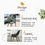 【Hampton 漢汀堡】科邇餐椅-深灰-2入組, , large