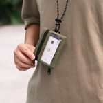 【MQ】證件零錢掛包/零錢包-藍色 悠遊卡包 信用卡包 學生錢包 零錢包 掛頸包, , large