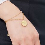 ULOO Glimmer 圓形設計圖騰手鍊-金色 UB2000210, , large