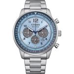 CITIZEN 星辰 光動能三眼計時手錶 CA4500-83M, , large