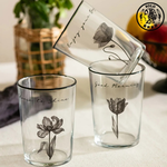 【SOLO Vintage】LCW Home 510ml Flower Glass Cup Set of 3 Water Cup Juice Cup Made in Turkey, , large