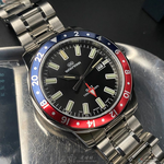 [星晴錶業]WAKMANN手錶,44mm,WA00009黑色錶面百事可樂錶殼銀色精鋼錶帶款, , large