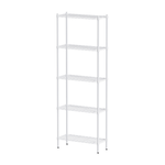 【Y HOUSE】76x30x210cm Lightweight Five-layer Iron Rack Iron Rack Shelf-Painted White, , large