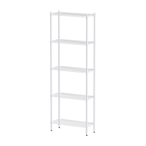 【Y HOUSE】76x30x210cm Lightweight Five-layer Iron Rack Iron Rack Shelf-Painted White