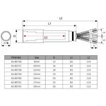 "tevc"Japan VESSEL Hexagonal Handle WSA Head Series Rigid Forged First Vibration 15 Degree Shake Head Socket-10mm, , large