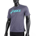 Asics 男女 短袖 T恤 運動 透氣 吸濕 快乾 抗UV 台灣製 延續 灰藍 [2033B666-020], , large