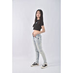 (XS（含）以下) american eagle丹寧牛仔質感棉質仿舊藍色長褲二手衣, , large