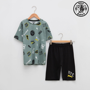 【SOLO Vintage】LCW Boys Street Graffiti T-Shirt & Shorts Set 4-5y