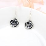 【Angel & Me】小王子 玫瑰 花 Rose s925 純銀 耳環 耳勾 耳夾 生日 情人節禮物, , large