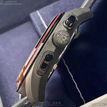 [星晴錶業]MASERATI手錶,46mm,R8871612023黑色錶面黑錶殼黑紅色真皮皮革錶帶款, , large