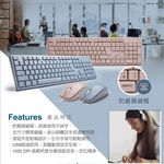 RASTO RZ3 USB有線鍵鼠組 104鍵防磨標準鍵盤＋對稱滑鼠 (藍色), , large