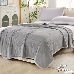 [LY SHIN BEDDING] FOCA Qinliang-Grey | Antibacterial silver ion anti-cold gauze quilt/four seasons quilt 150x200cm