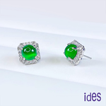 [ides愛蒂思] 輕珠寶東方系列冰種綠玉髓耳環/知性, , large