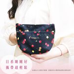 日本製 【Passage Bois】櫻桃 大容量三層拉鍊化妝包, , large