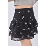 (2XL) hcoch質感花紋黑色短裙二手衣, , large