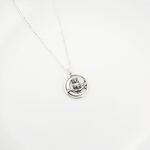 【Angel & Me】Moon Owl s925 sterling silver necklace Valentine Day Birthday gift, , large