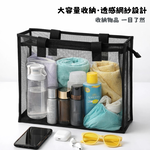 【A&R】韓系INS 黑網紗透感手提收納袋 三款任選, , large