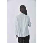 (XL) blue shop韓牌落肩綠色襯衫上衣二手衣, , large