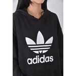 (XL) adidas質感棉質連帽黑色長袖上衣二手衣, , large