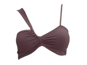 QXHEE.T. 台灣製．平口造型雙肩帶後釦泳衣QX-M08a 琥珀棕-L