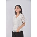 (M) vanilla韓牌蕾絲白色短袖上衣二手衣, , large