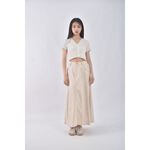 (S) 寬鬆杏色長裙二手衣, , large