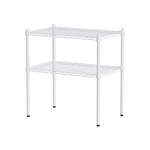 【Y HOUSE】70x45x75cm Lightweight Two-layer Iron Rack Iron Rack Shelf-Painted White, , large