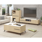 【唯熙傢俱】萊恩黃橡木4尺仿石紋大茶几, , large