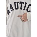 (L) 【范姜彥豐私服】nautica男裝落肩白色長袖上衣二手衣, , large