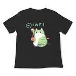 JZ TEE MBTI貓咪 INFJ-提倡者 印花短袖, , large
