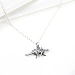 【Angel & Me】3D Dinosaur Stegosaurus s925 sterling silver necklace Birthday gift, , large