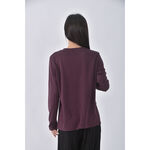 (L) 圓領紫色長袖上衣二手衣, , large