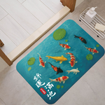 【Monster】 Soft Diatomaceous Earth Absorbent Mat (60x40cm) &ndash; Koi of Abundant Fortune, , large