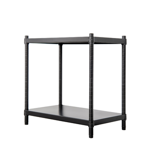 【Y HOUSE】60x35x60 cm two-layer hole-free iron plate storage rack rack iron rack - black paint