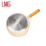 【LMG】日式香草不沾雪平鍋22cm(附蓋/料理鍋/單柄湯鍋/適用各種爐具), , large