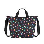 |快速出貨|Lesportsac Deluxe Easy Carry Tote 手提肩背兩用托特包/ 圓點漂浮氣球 黑色, , large