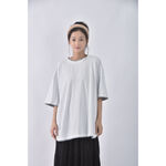 (2XL) fifty percent質感假兩件白色短袖上衣二手衣, , large