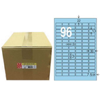 【龍德】LONGDER 三用電腦標籤 A4 96格 圓角 13*30mm淺藍1000張/箱 LD-8116-B-B(適用雷射、噴墨、影印), , large