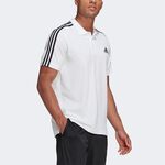 Adidas M 3S PQ PS 男 POLO衫 短袖 上衣 運動 休閒 舒適 吸濕 排汗 白 [GK9138], , large
